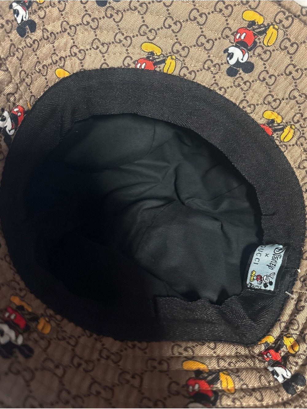 Gucci Disney Brown Beige Monogram Mickey Mouse Bucket Hat - Picture 5 of 6